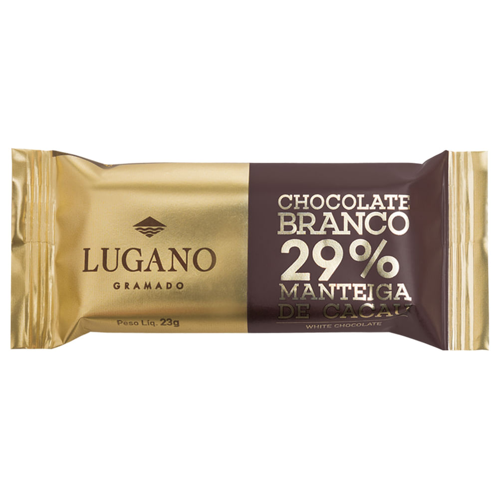 Barra Branca 23g Chocolate Lugano Chocolate Lugano