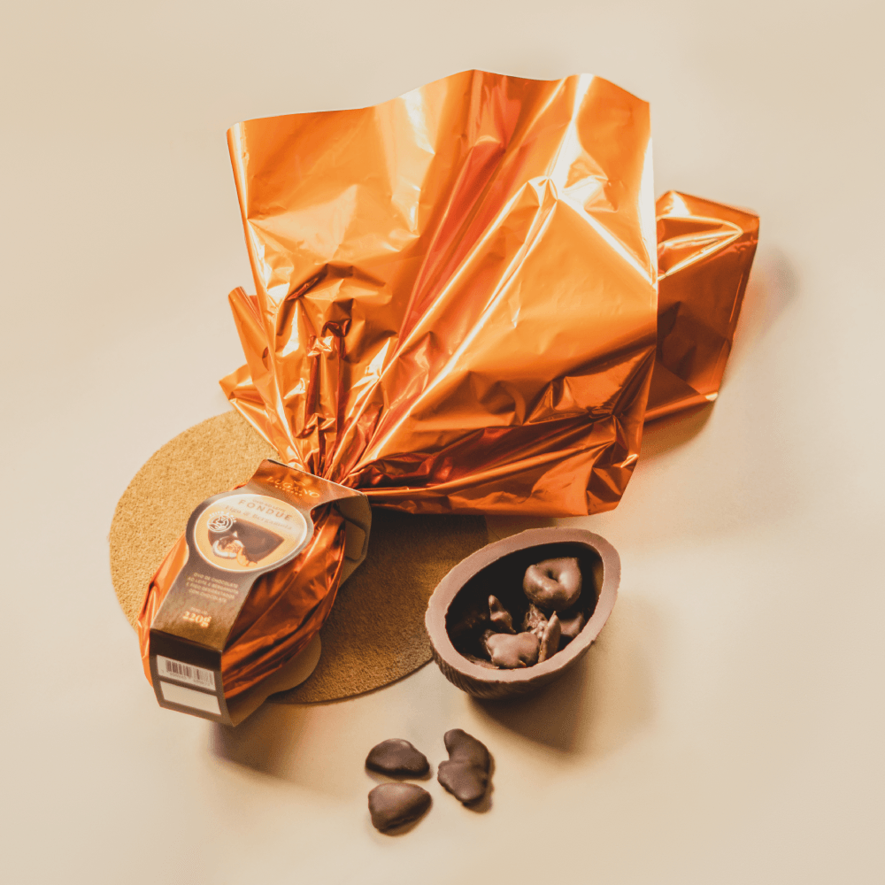 Ovo Fondue de Chocolate ao Leite Lugano com Figo e Bergamota 220g