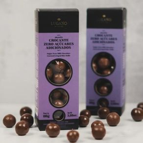 Dragées Cobertas com Chocolate ao Leite Lugano Sem Açúcar 110g